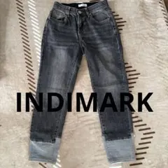 INDIMARK レディース スキニーデニム グレーブラックのサムネイル