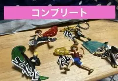 【レトロ/コンプリート】ワンピース　ファイティングシーンキーホルダー5種セット
