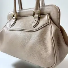 モラビト MORABITO ハンドバッグ ベージュ シボ革