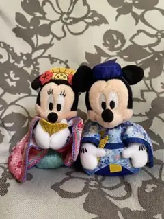 ミッキー・ミニー 和服ぬいぐるみセット
