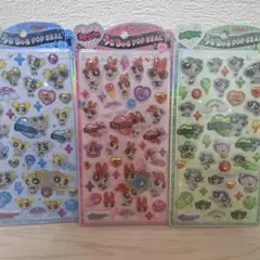 る*ん様 パワーパフガールズ うるちゅる ポップシール 3点セット 正規品