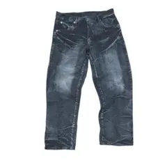 ブラック シワ加工デニムパンツ size79 数回着②