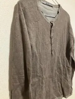 【JOURNAL STANDARD】ラメ混 ヘンリーネック ニット L ブラウンのサムネイル