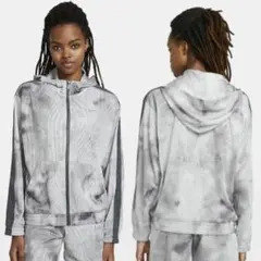 美品NIKEナイキ メッシュタイダイレディースジップアップパーカーM定価9350