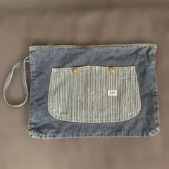 Lee ストライプデニムクラッチバッグ