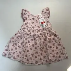 H&M ワンピース 花柄　フリル袖　ピンク　80cmのサムネイル