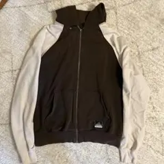 adidas ブラウン アイボリー パーカー　古着