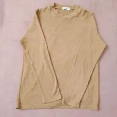 Ladis ハイネック 長袖　厚手Tシャツ　ストライプ