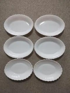 ヤマザキ　パスコ　春のパンまつり　白いお皿　白　皿　6枚　オーバル