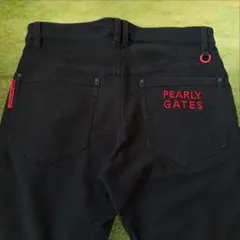 パーリーゲイツ　パンツ　黒　M〜L相当　コットン素材　ブラック　ストレッチ　4