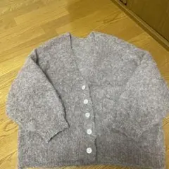 GRLウール混シャギーニットカーディガン