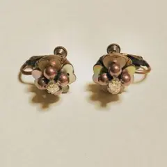 ハンドメイド スワロフスキー ジルコニア イヤリング