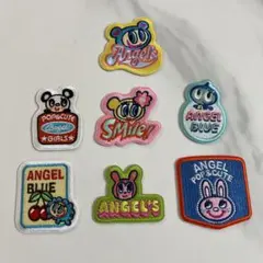 エンジェルブルー 刺繍ステッカー 刺繍ワッペンシール フルコンプ 8種