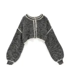 GRL ボリュームスリーブミックスニットカーディガ（kz134）