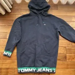TOMMY JEANS ネイビー フード付きパーカー S