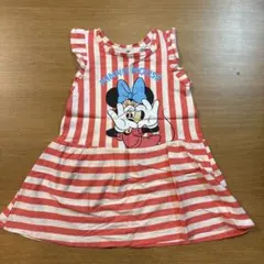 H&M ミニーマウス ストライプ ノースリーブワンピース 92cmのサムネイル