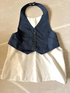 MARLMARL⭐︎ネイビーとホワイトのお食事エプロン