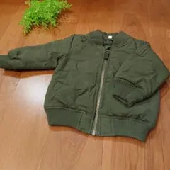 オリーブグリーン ジッパー付きアウター 95