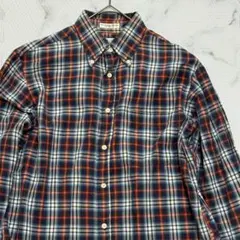 美品✨USA製INDIVIDUALIZED SHIRTS赤紺長袖シャツfj276