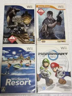 ⭐️24時間以内発送⭐️ Wiiソフトまとめ売り　4本セット　マリカー　モンハン
