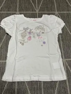 メゾピアノ　mezzo piano 半袖　ドレス　バレエ　リボン　刺繍