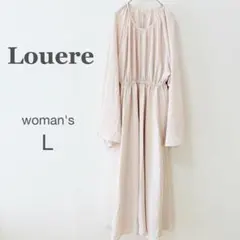 【ルエレ】ロングワンピース L フレア袖 ギャザー ゆったり 体型カバー 新品