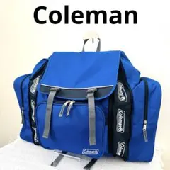 【美品】Coleman バックパック 大容量 青 アウトドア 林間学校 42L