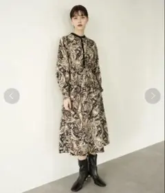 【値下げ】YECCA VECCA ペイズリー柄ワンピース FREEサイズ