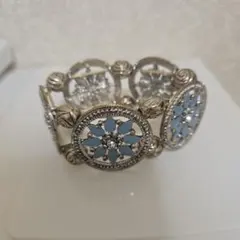 ビンテージ風 ライトブルー ブレスレット