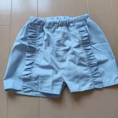 水色 フリル付き 半ズボン 110