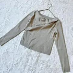 ミスティック オフショル リブニット ボートネック トップス（F）長袖 セーター