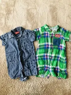 ロンパース  2枚組セット　半袖　ベビー 50〜70cm