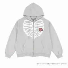 TREASURE PLUSE ON ジップアップフーディー GRAY アサヒ着用