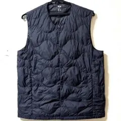 【極美品】UNIQLO ユニクロ　ウルトラライトダウン　ベスト　ネイビー　M