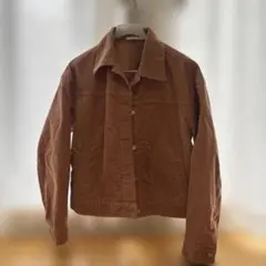 コーデュロイジャケット ブラウン　ピンク　ユニクロ