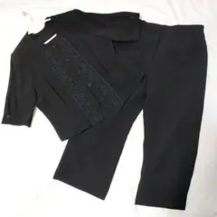 大きいサイズ ブラックフォーマル パンツセットアップ 15号