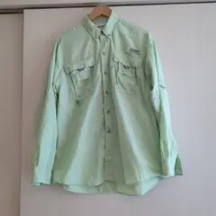 Columbia 薄緑 長袖シャツ