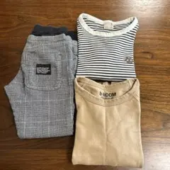 男の子 長袖Tシャツ２枚 パンツ１枚 3点セット サイズ100