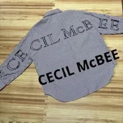 CEIL McBEE ストライプ 長袖シャツ　背面刺繍ロゴ　ビッグシャツ　美品