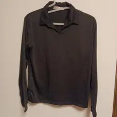 Hizi 黒 長袖ポロシャツ IX