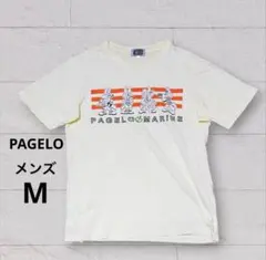 パジェロマリン 半袖Tシャツ メンズM相当 綿100% PAGELO イエローのサムネイル