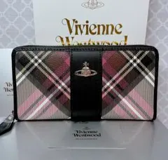 【大人気✨️1点のみ】ヴィヴィアン・ウエストウッド チェック黒 長財布