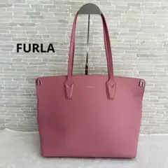 FURLA美品】フルラ 本革 シボレザー トートバッグ ピンク A4収納可 