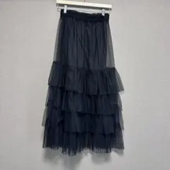 chocol raffine robe フリルチュールスカート ペチ付