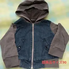 超美品　COMME CA ISM フードデニムジャケット90