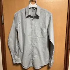 無印　洗いざらしのブロード長袖シャツ　M