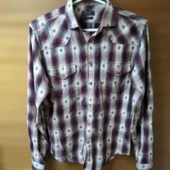 ZARA MAN チェック柄 ウエスタンシャツ