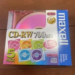 맥셀 CD-RW 700MB 5 디스크 팩