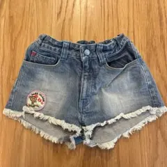 ANGELBLUE デニムショートパンツ フリンジ付き