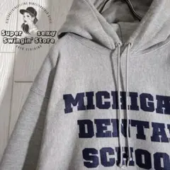 チャンピオン リバースウィーブ スウェットパーカー L グレー カレッジ 古着